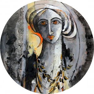 Zohaib Rind, 14 x 14 Inch, Acrylic on Canvas, Figurative Painting, AC-ZR-053